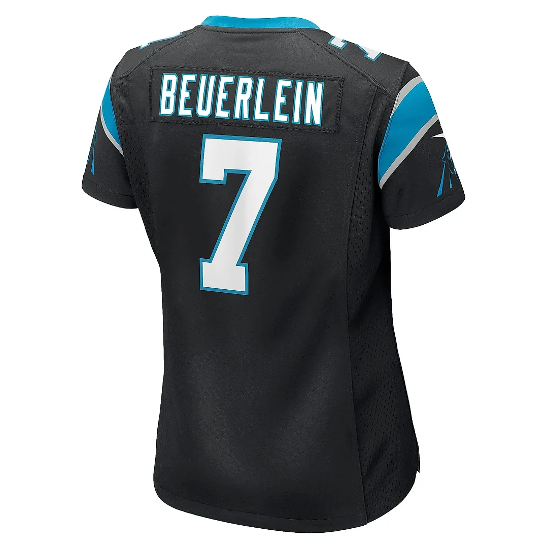 Zennovawear Women's Carolina Panthers Steve Beuerlein Black Retired Player Jersey