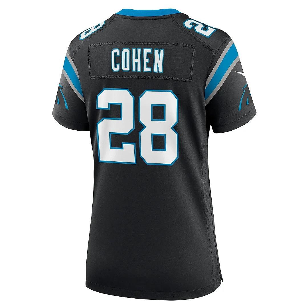 Zennovawear Women's Carolina Panthers Tarik Cohen Black Game Jersey