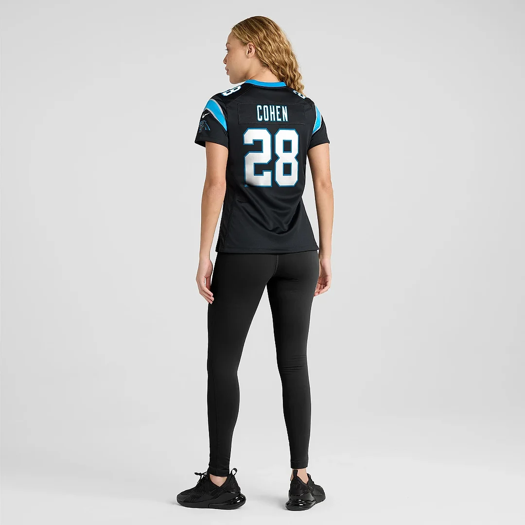 Zennovawear Women's Carolina Panthers Tarik Cohen Black Game Jersey