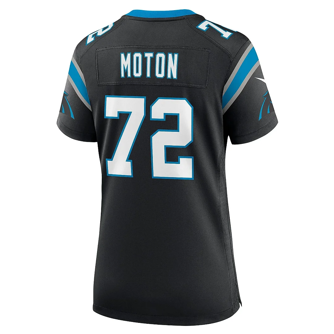 Zennovawear Women's Carolina Panthers Taylor Moton Black Team Game Jersey