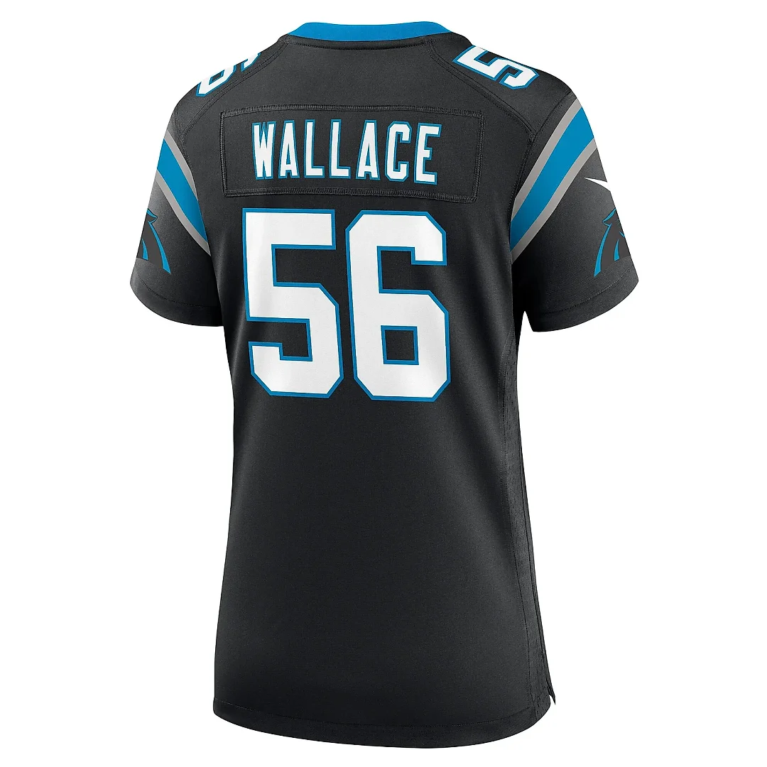 Zennovawear Women's Carolina Panthers Trevin Wallace Black Game Jersey