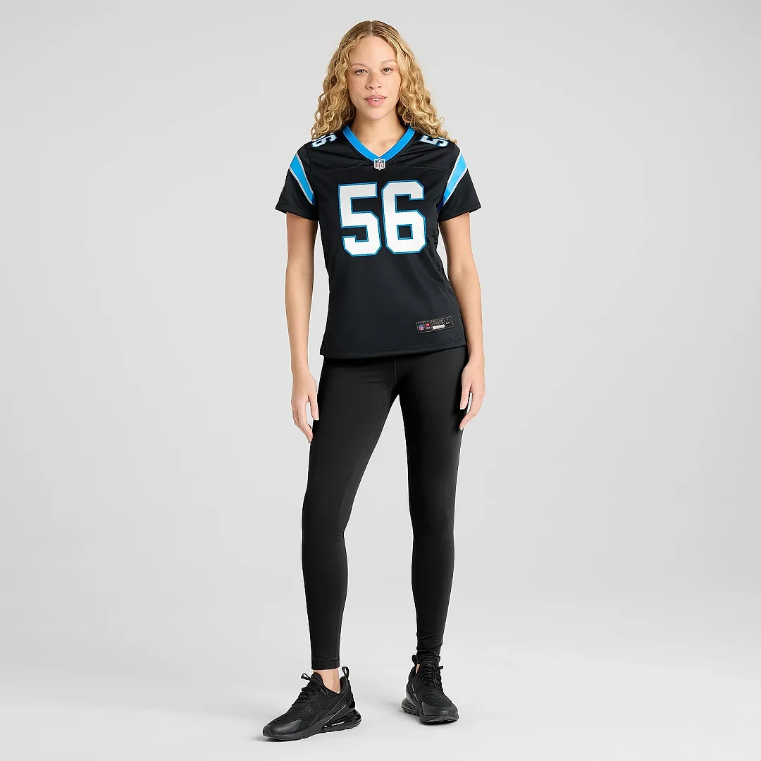 Zennovawear Women's Carolina Panthers Trevin Wallace Black Game Jersey