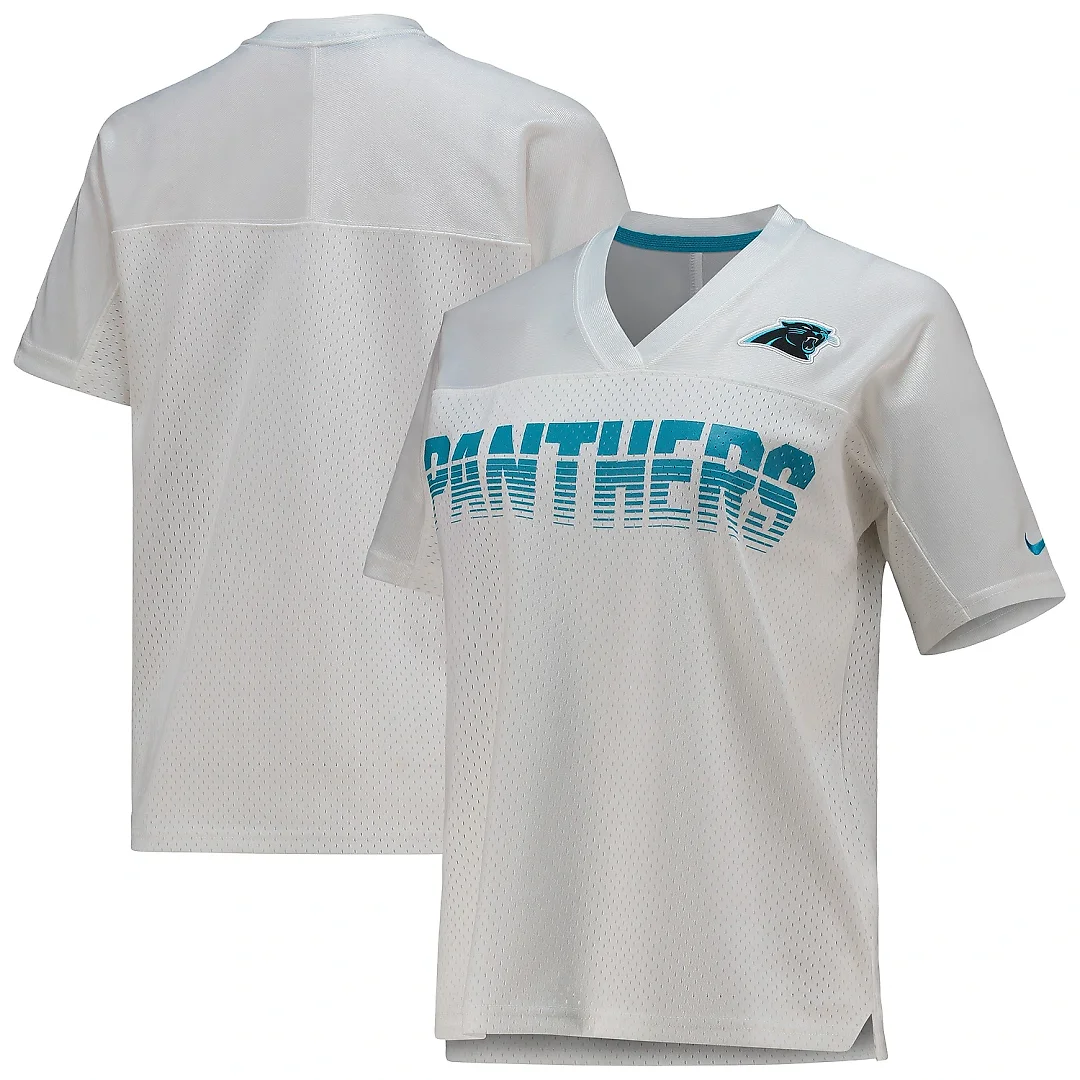 Zennovawear Women's Carolina Panthers White Fan Jersey