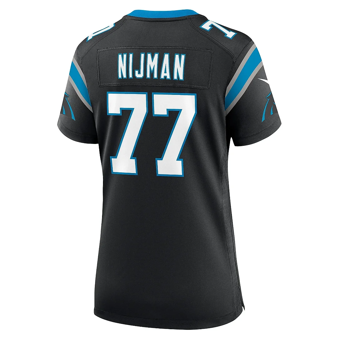 Zennovawear Women's Carolina Panthers Yosh Nijman Black Game Jersey