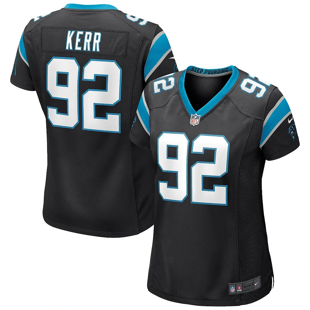 Zennovawear Women's Carolina Panthers Zach Kerr Black Game Jersey