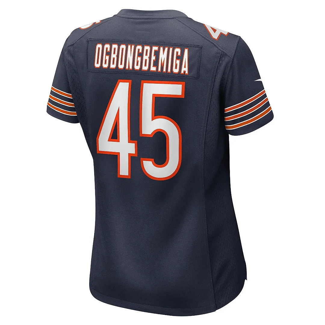 Zennovawear Women's Chicago Bears Amen Ogbongbemiga Navy Game Jersey