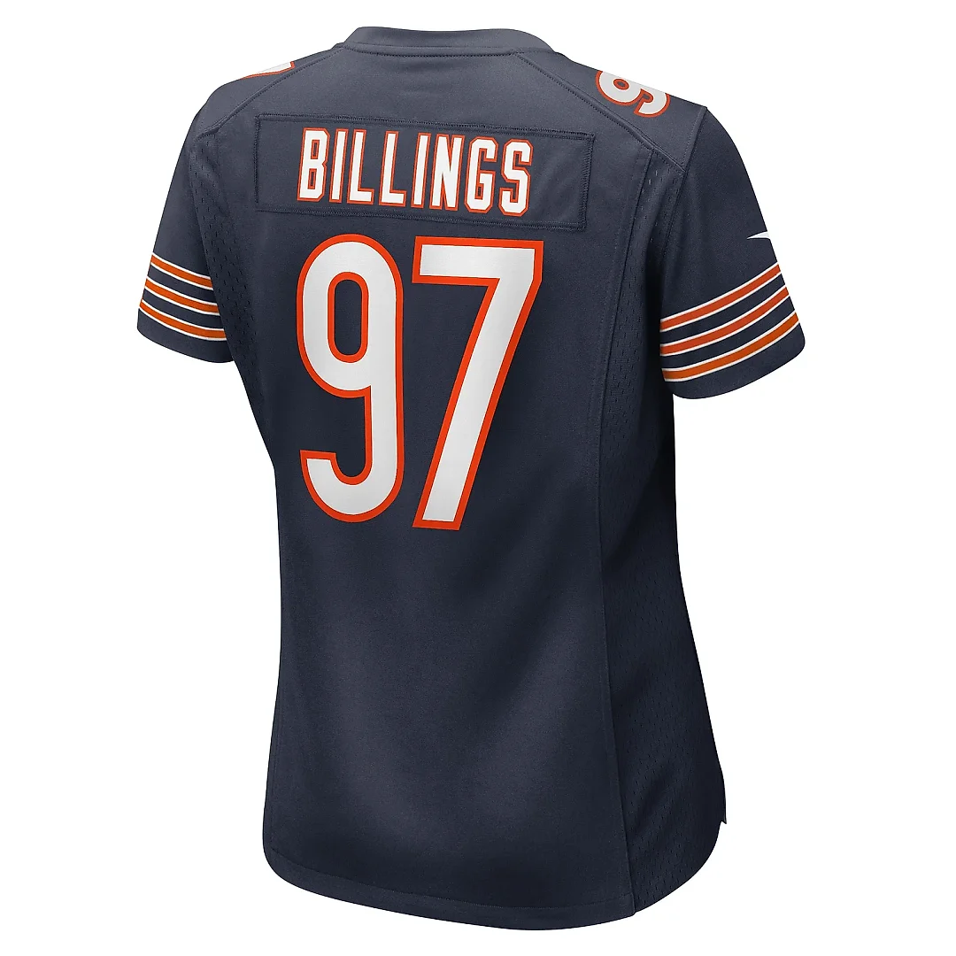 Zennovawear Women's Chicago Bears Andrew Billings Navy Game Jersey