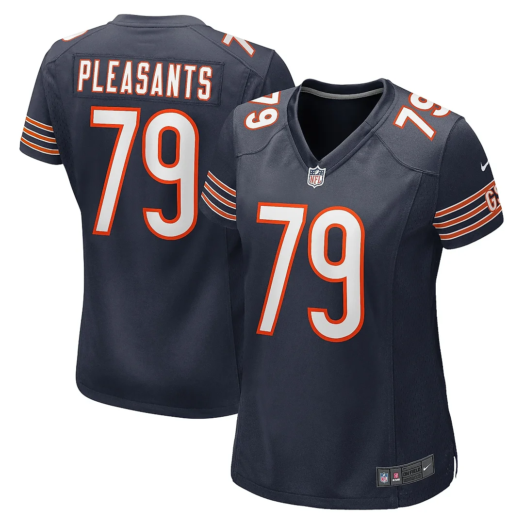 Zennovawear Women's Chicago Bears Austen Pleasants Navy Game Jersey