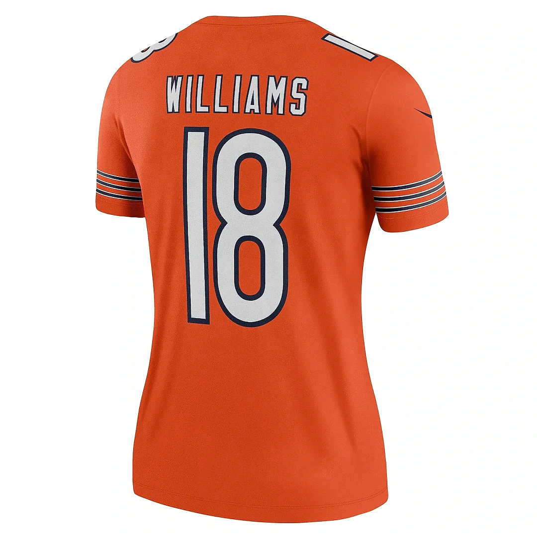 Zennovawear Women's Chicago Bears Caleb Williams Orange Alternate Legend Player Performance Top