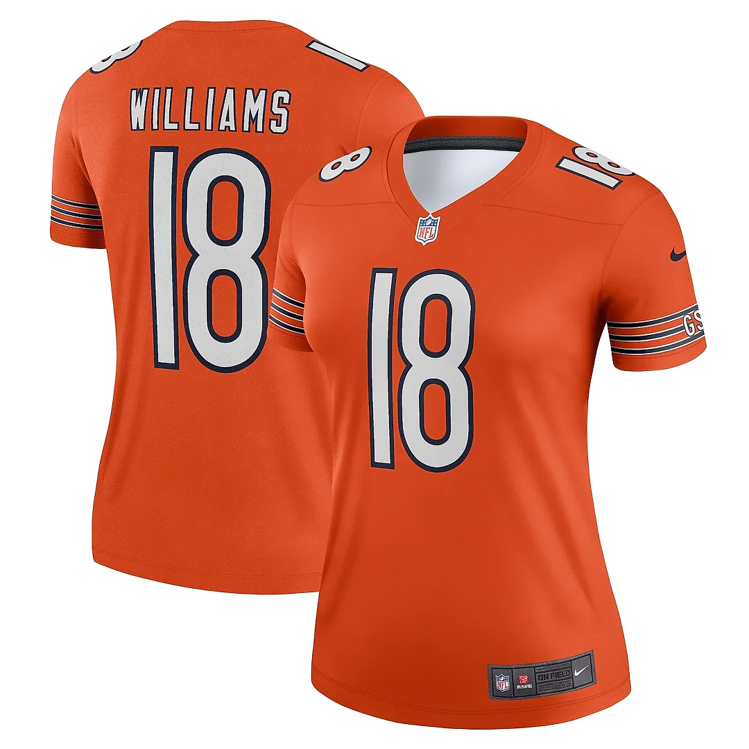 Zennovawear Women's Chicago Bears Caleb Williams Orange Alternate Legend Player Performance Top