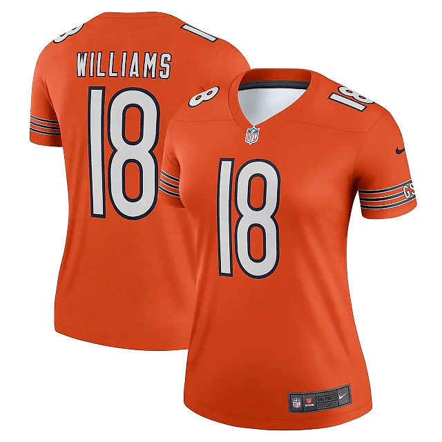 Zennovawear Women's Chicago Bears Caleb Williams Orange Alternate Legend Player Performance Top