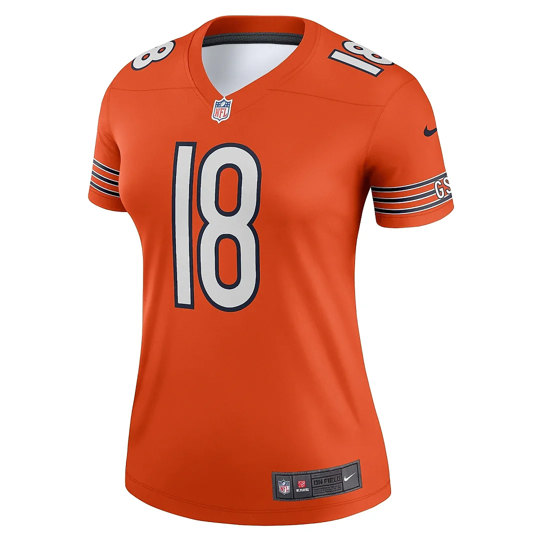 Zennovawear Women's Chicago Bears Caleb Williams Orange Alternate Legend Player Performance Top