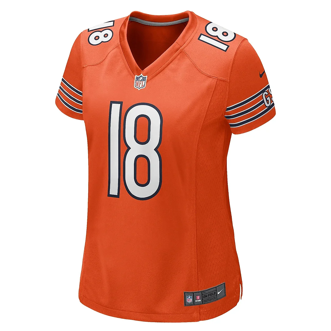 Zennovawear Women's Chicago Bears Caleb Williams Orange Alternate Game Jersey