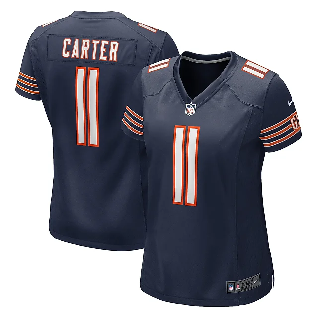 Zennovawear Women's Chicago Bears DeAndre Carter Navy Game Jersey