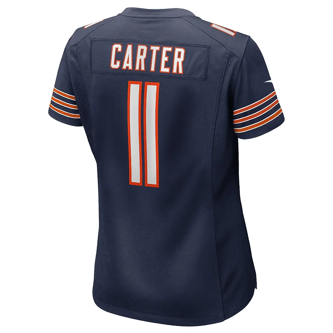 Zennovawear Women's Chicago Bears DeAndre Carter Navy Game Jersey