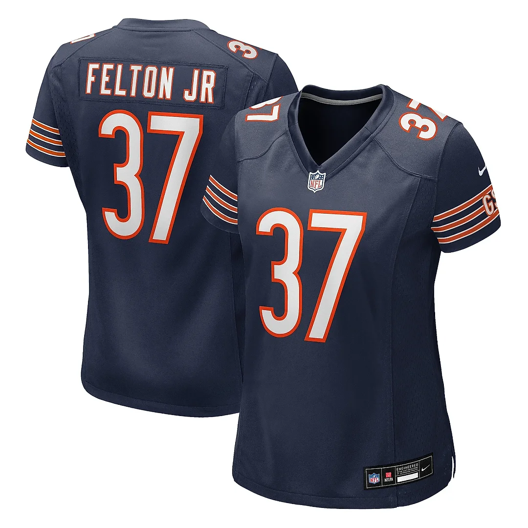 Zennovawear Women's Chicago Bears Demetric Felton Jr. Navy Team Game Jersey