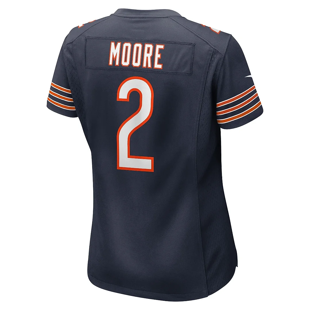 Zennovawear Women's Chicago Bears D.J. Moore Navy Player Jersey