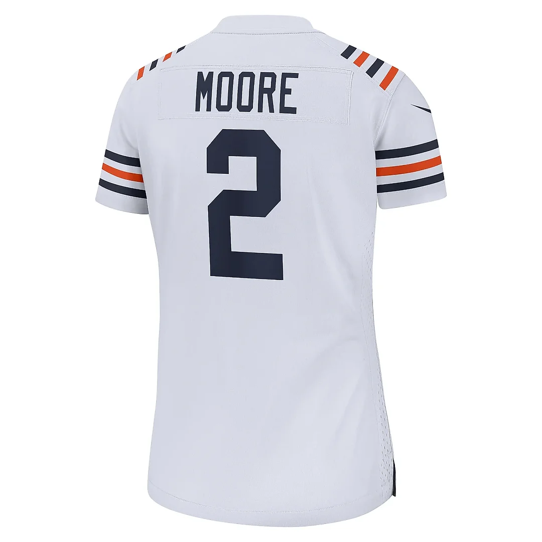 Zennovawear Women's Chicago Bears D.J. Moore White Alternate Game Jersey