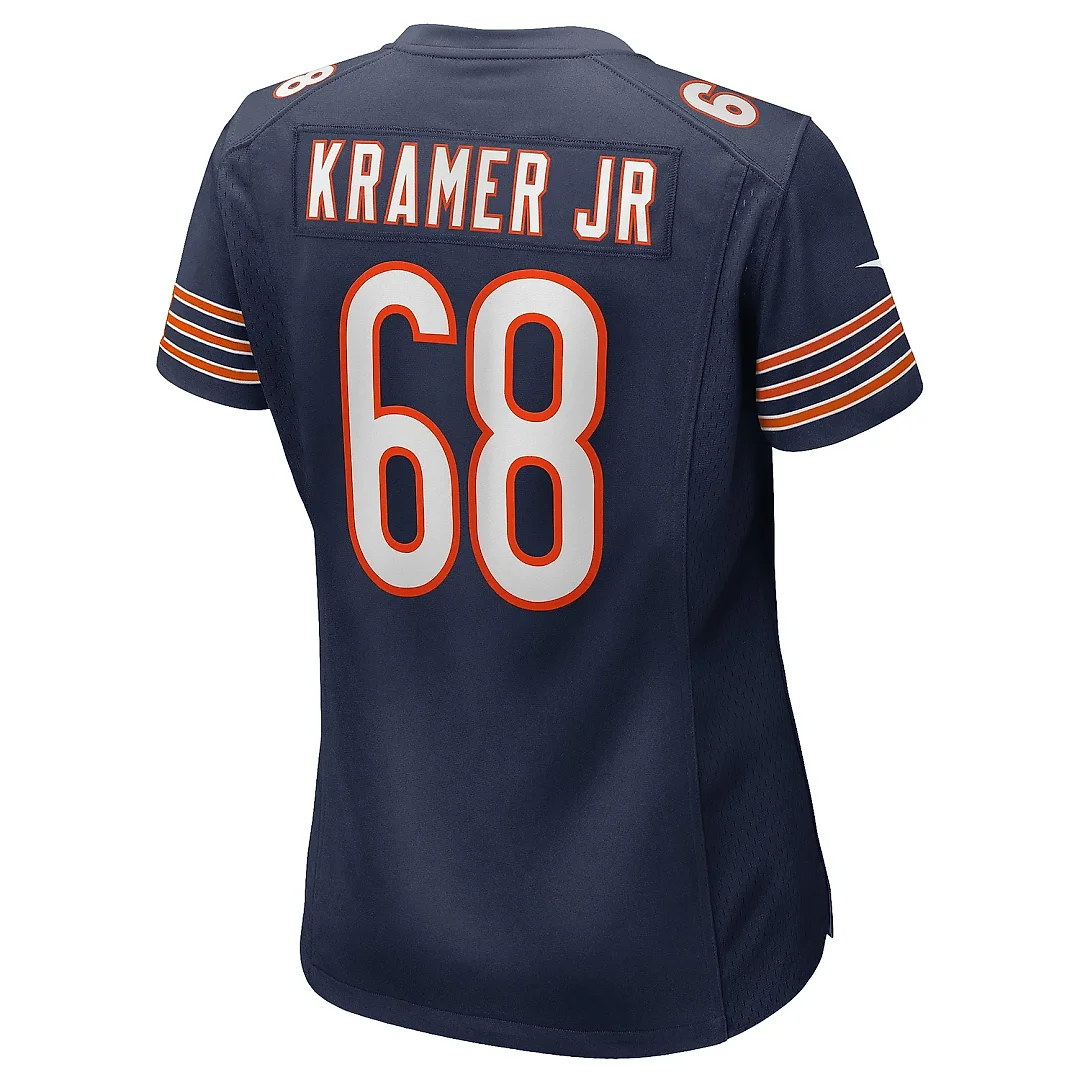 Zennovawear Women's Chicago Bears Doug Kramer Jr. Navy Game Jersey