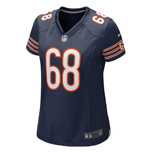Zennovawear Women's Chicago Bears Doug Kramer Jr. Navy Game Jersey