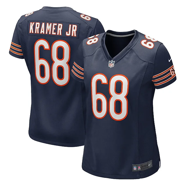 Zennovawear Women's Chicago Bears Doug Kramer Jr. Navy Game Jersey