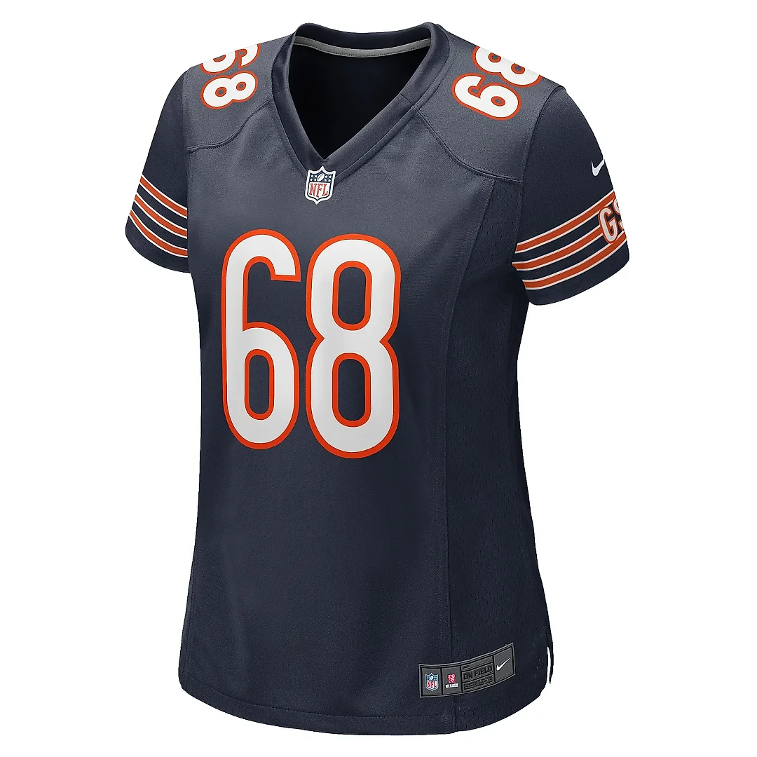 Zennovawear Women's Chicago Bears Doug Kramer Navy Game Player Jersey