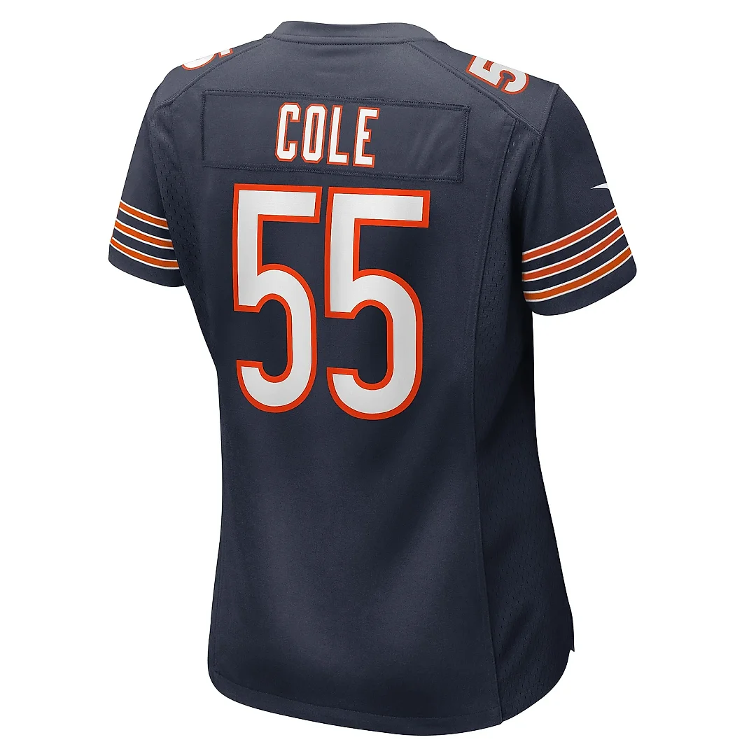 Zennovawear Women's Chicago Bears Dylan Cole Navy Game Jersey