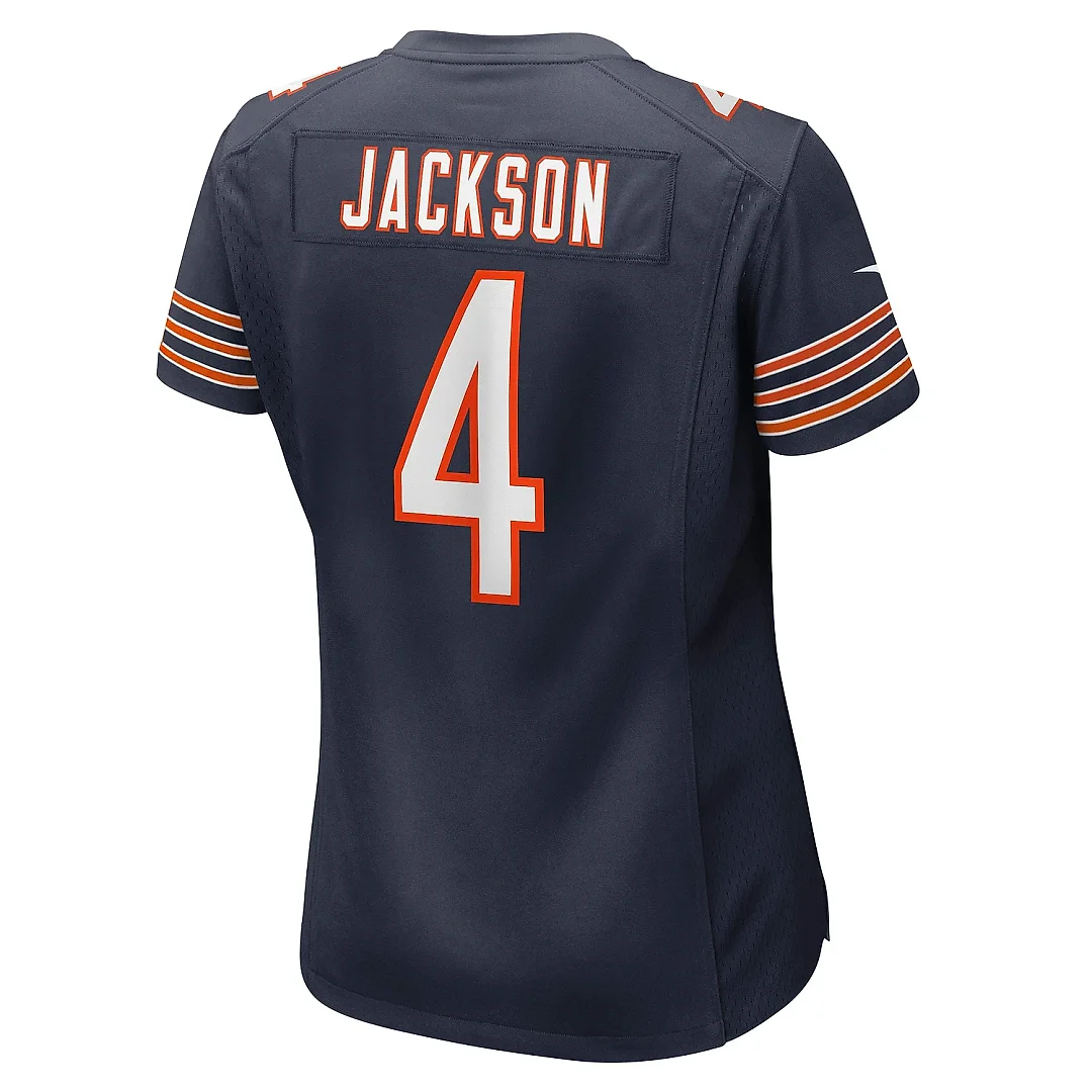 Zennovawear Women's Chicago Bears Eddie Jackson Navy Game Player Jersey