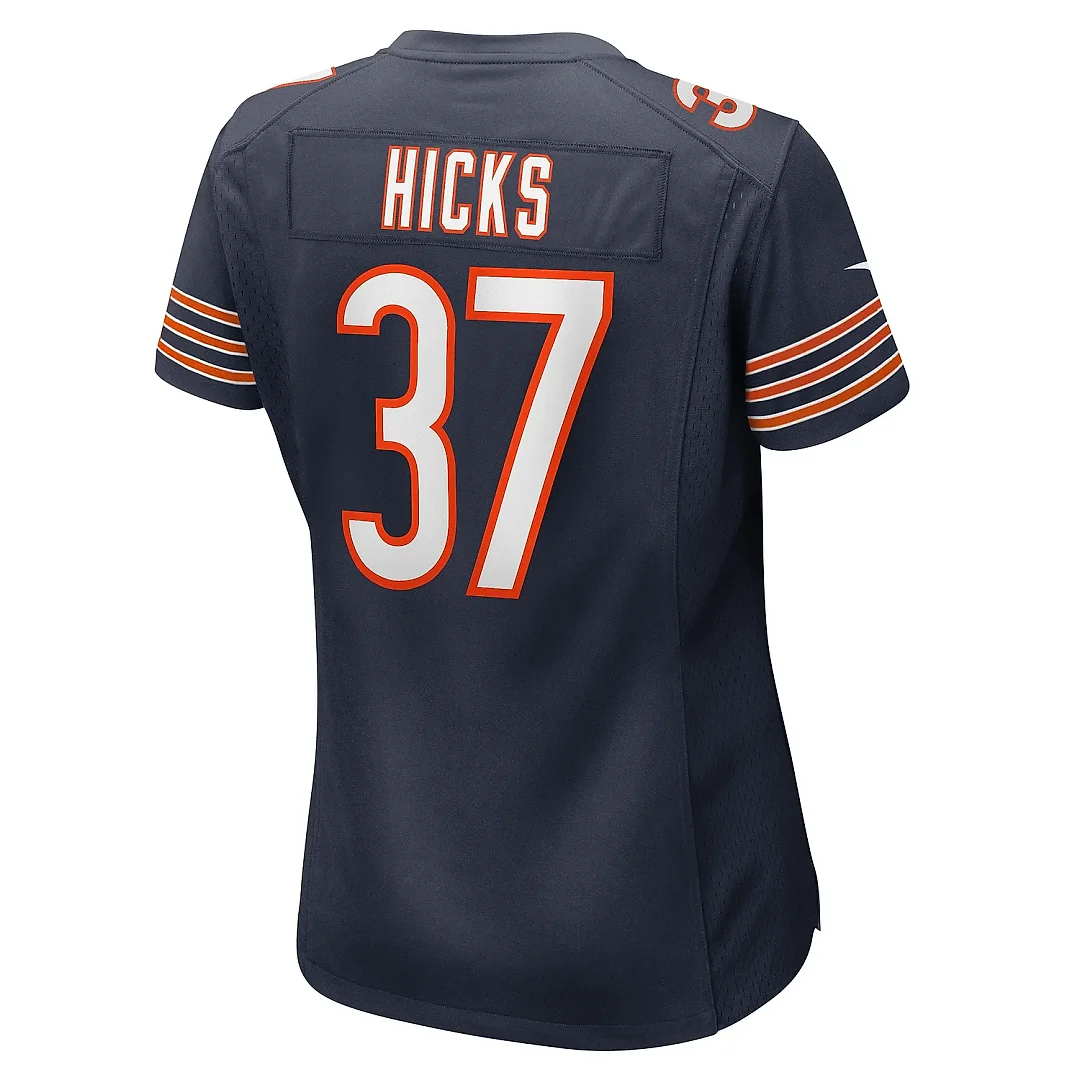 Zennovawear Women's Chicago Bears Elijah Hicks Navy Game Player Jersey