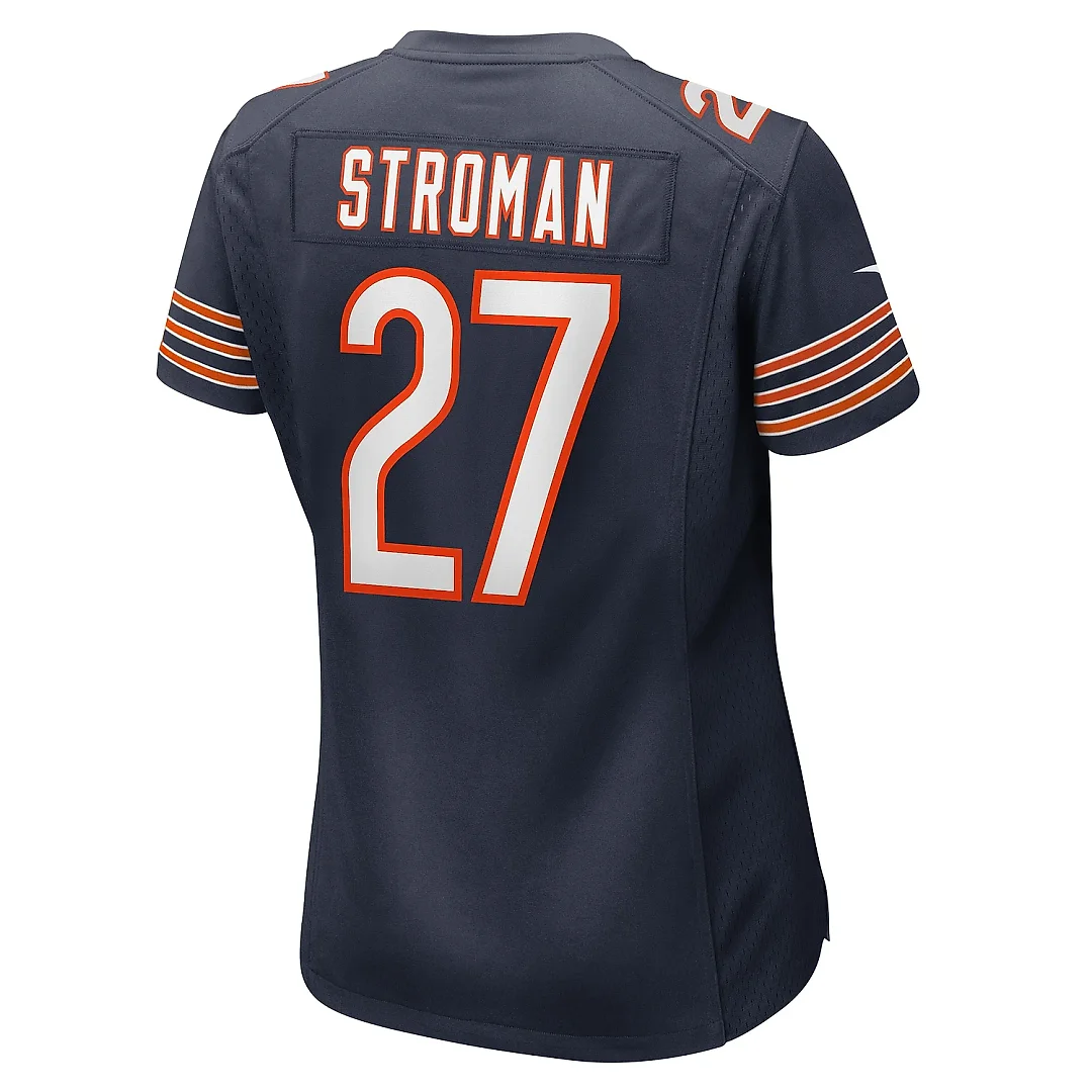 Zennovawear Women's Chicago Bears Greg Stroman Navy Team Game Jersey