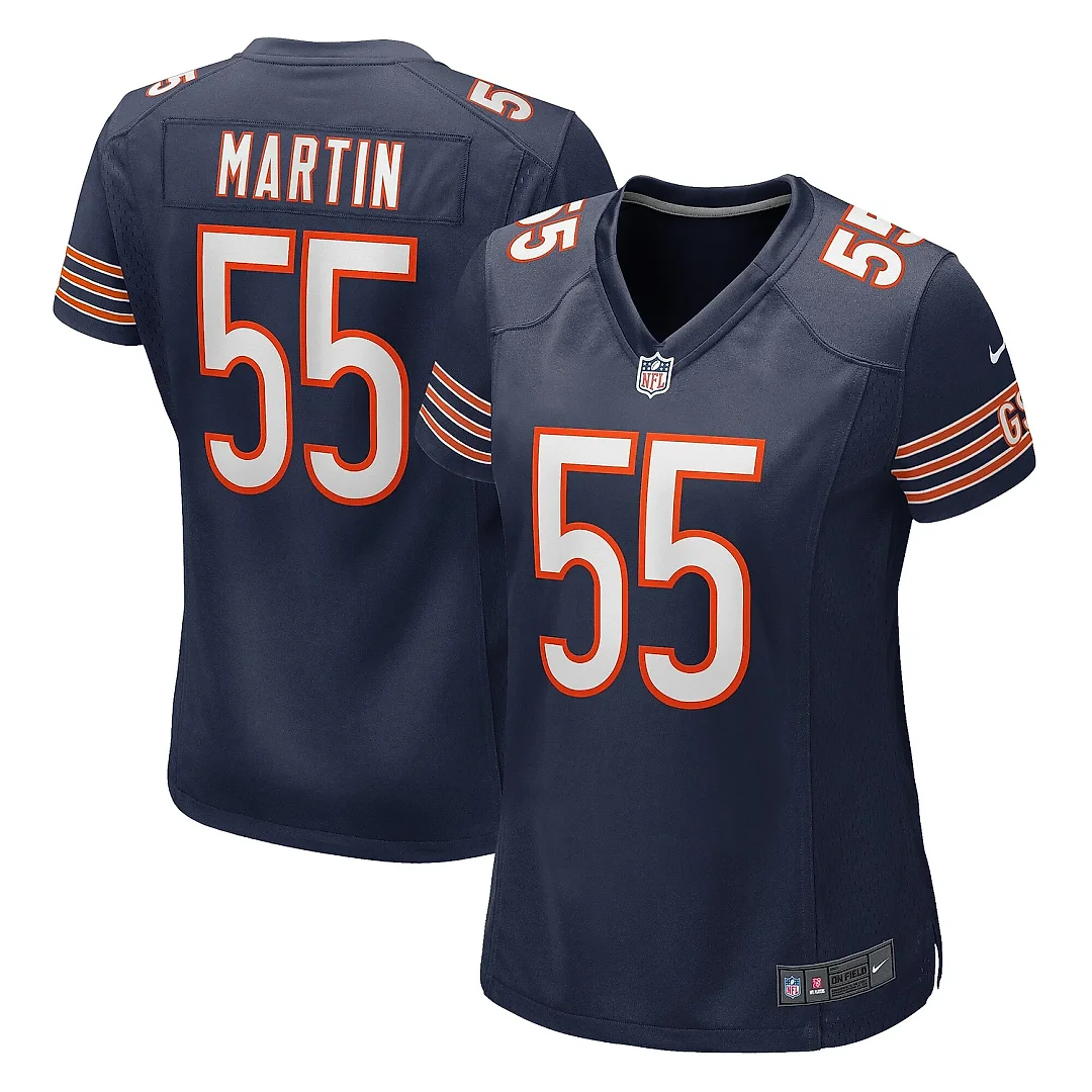 Zennovawear Women's Chicago Bears Jacob Martin Navy Game Jersey