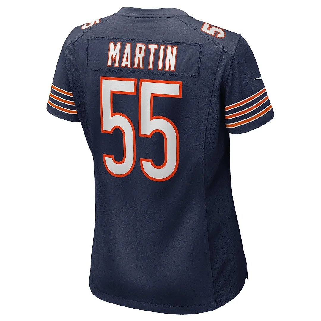 Zennovawear Women's Chicago Bears Jacob Martin Navy Game Jersey