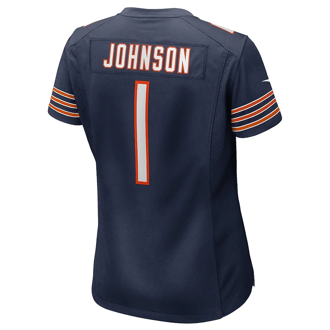 Zennovawear Women's Chicago Bears Jaylon Johnson Navy Game Jersey