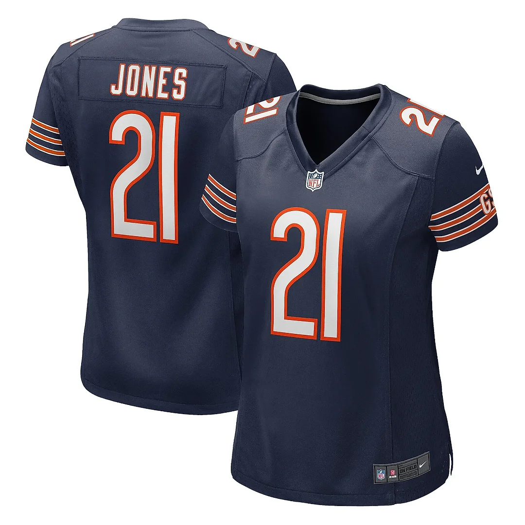Zennovawear Women's Chicago Bears Jaylon Jones Navy Game Jersey