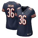 Zennovawear Women's Chicago Bears Jonathan Owens Navy Game Jersey