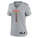 Zennovawear Women's Chicago Bears Justin Fields Gray Atmosphere Fashion Game Jersey