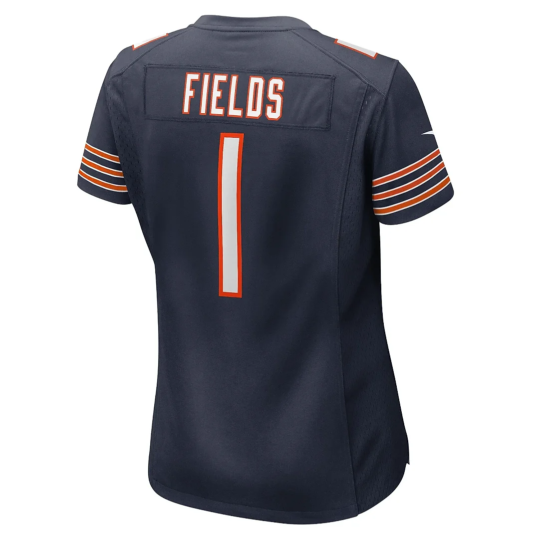 Zennovawear Women's Chicago Bears Justin Fields Navy Player Jersey