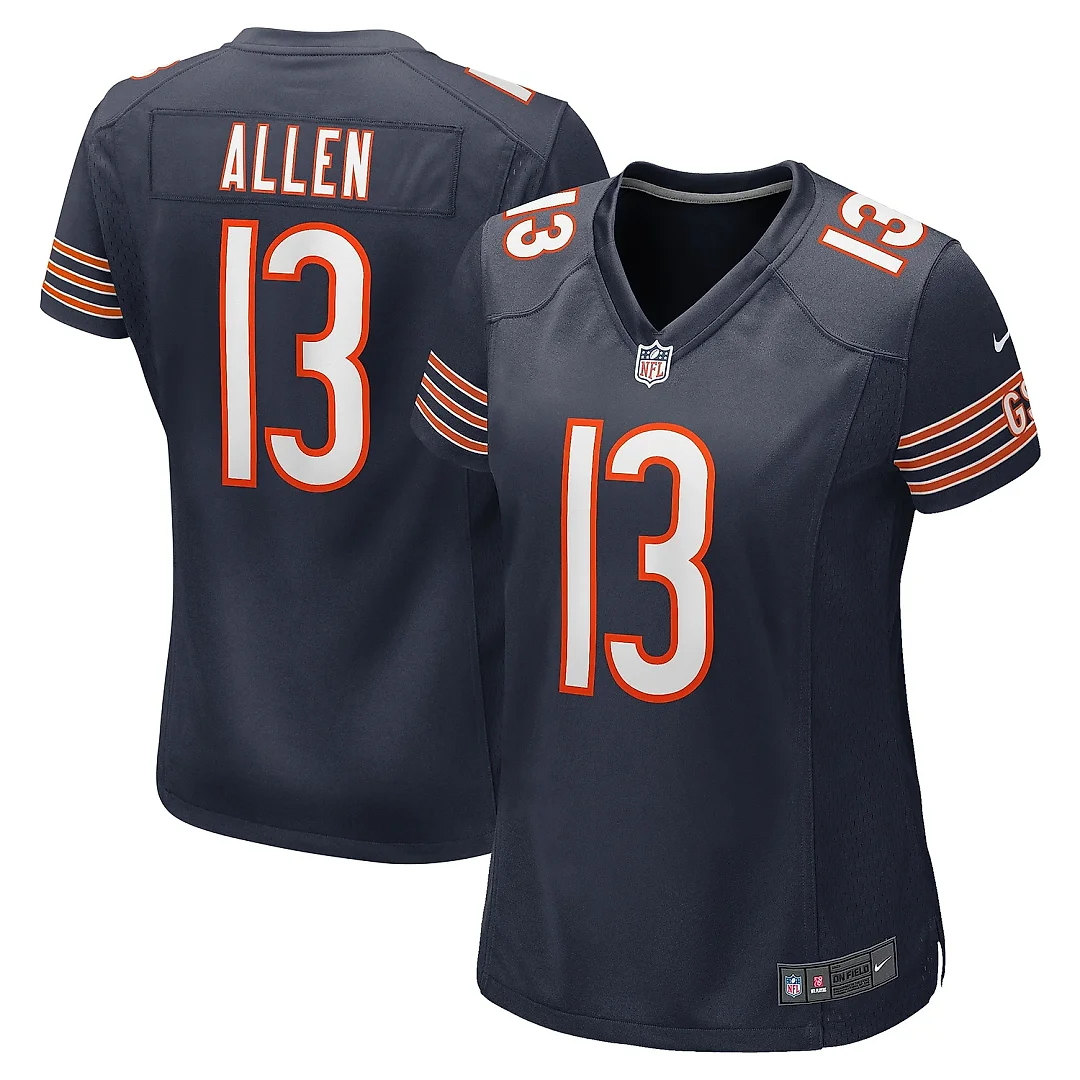 Zennovawear Women's Chicago Bears Keenan Allen Navy Game Jersey