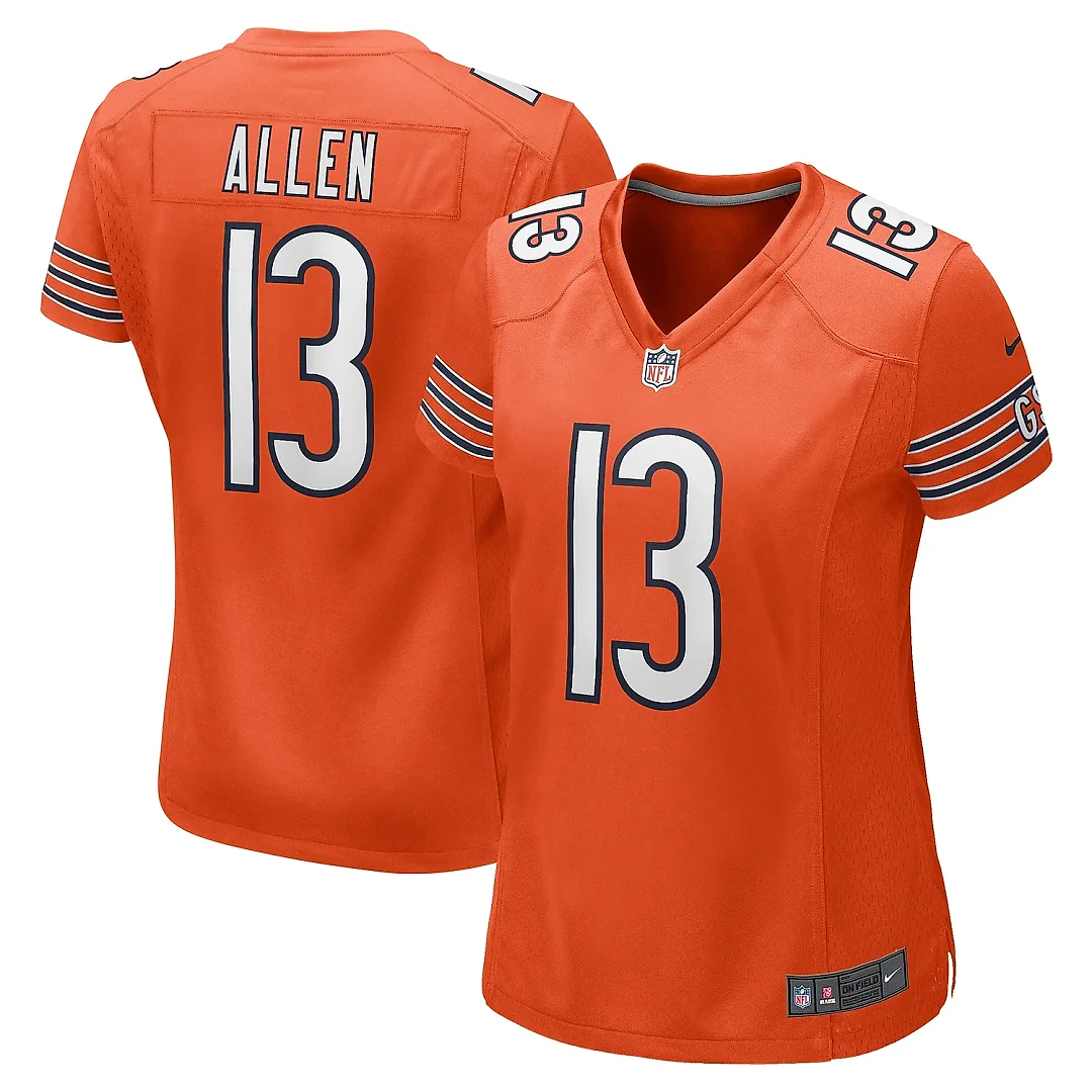 Zennovawear Women's Chicago Bears Keenan Allen Orange Alternate Game Jersey