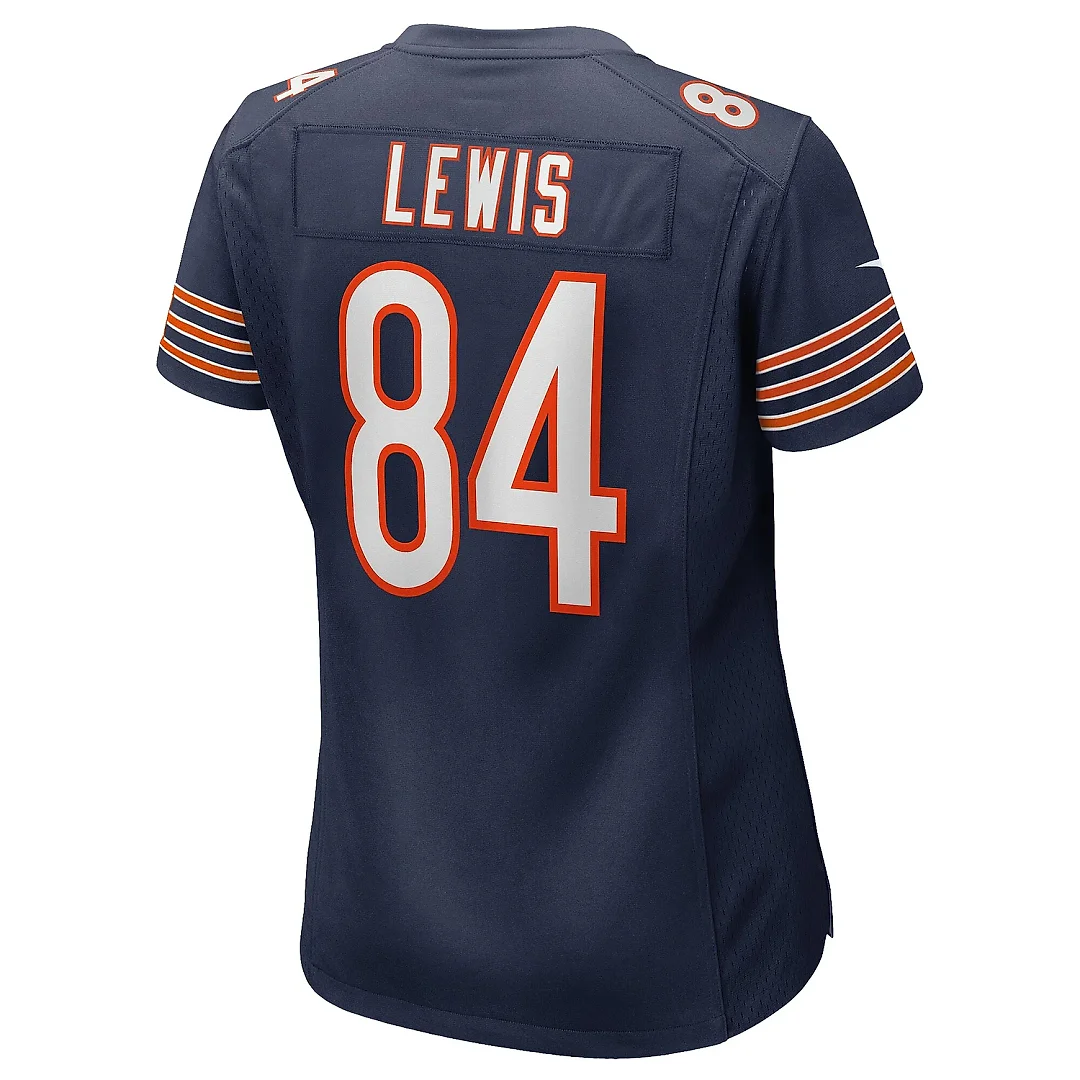 Zennovawear Women's Chicago Bears Marcedes Lewis Navy Game Jersey