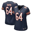 Zennovawear Women's Chicago Bears Nate Davis Navy Game Jersey