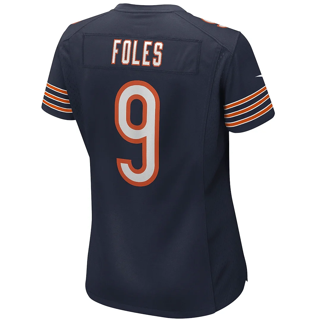 Zennovawear Women's Chicago Bears Nick Foles Navy Game Jersey