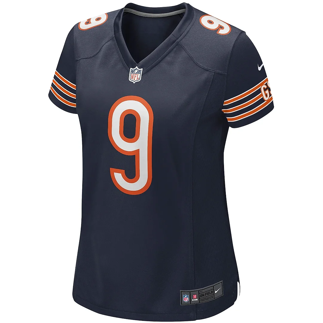 Zennovawear Women's Chicago Bears Nick Foles Navy Game Jersey