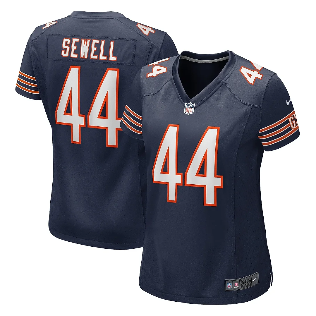Zennovawear Women's Chicago Bears Noah Sewell Navy Game Jersey