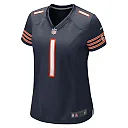 Zennovawear Women's Chicago Bears Number 1 Bride Navy Game Jersey