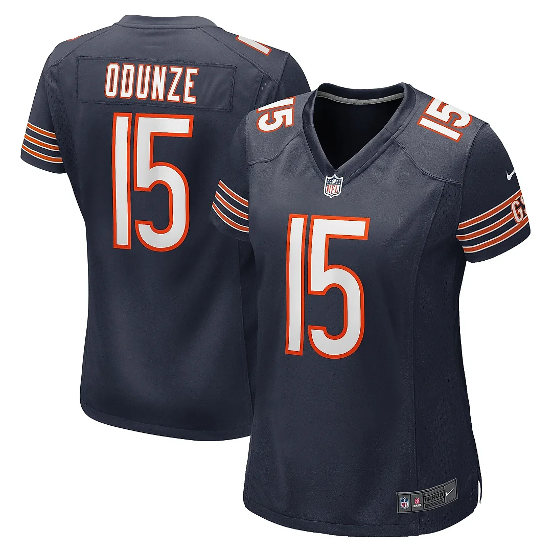 Zennovawear Women's Chicago Bears Rome Odunze Navy Game Jersey