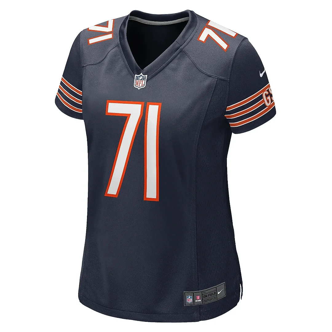 Zennovawear Women's Chicago Bears Ryan Bates Navy Game Jersey
