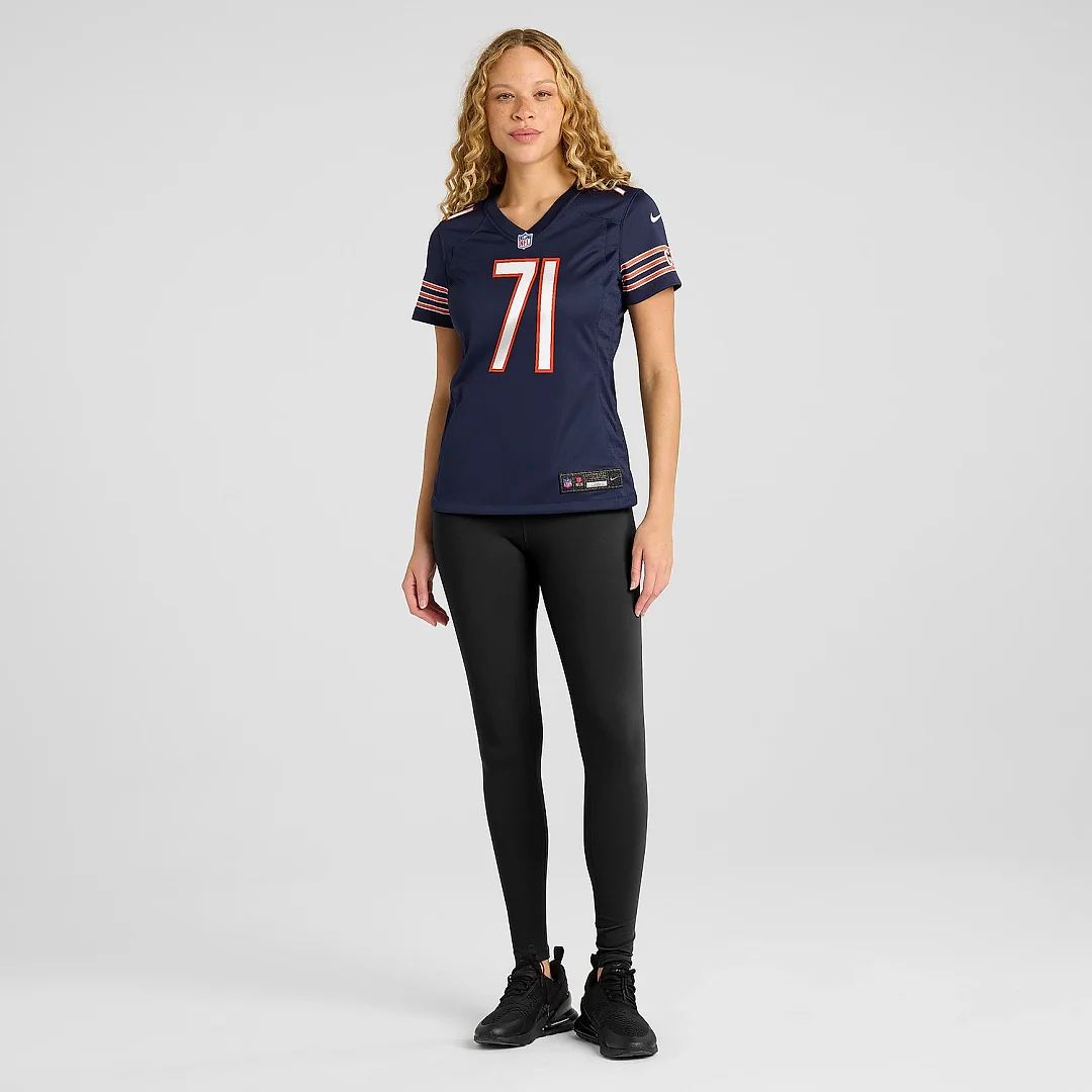 Zennovawear Women's Chicago Bears Ryan Bates Navy Game Jersey