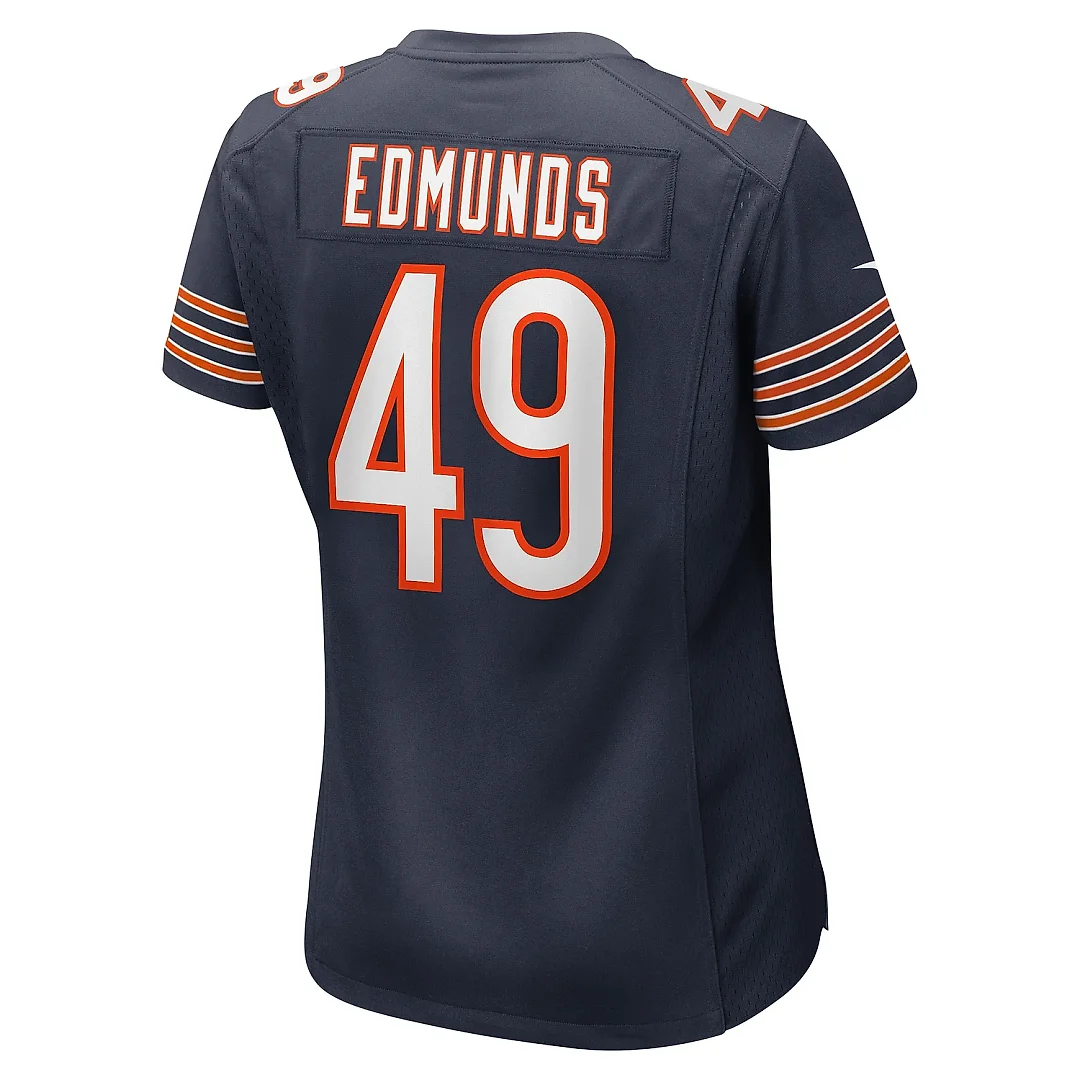 Zennovawear Women's Chicago Bears Tremaine Edmunds Navy Game Player Jersey