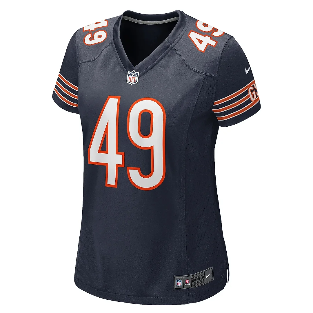 Zennovawear Women's Chicago Bears Tremaine Edmunds Navy Game Player Jersey